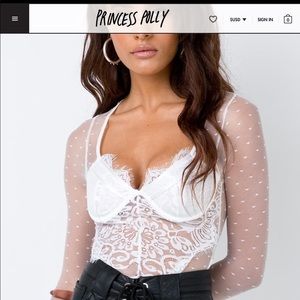Princess Polly cherry bomb bodysuit